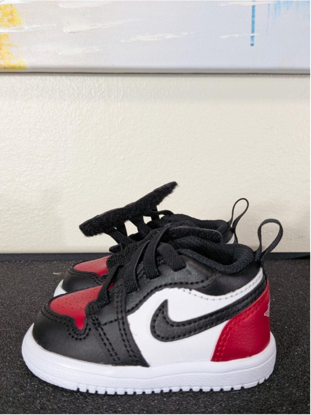 Jordan Air Jordan 1 Low Alt Shoes Kids Size 3C Black Red Sneakers DR9747-161